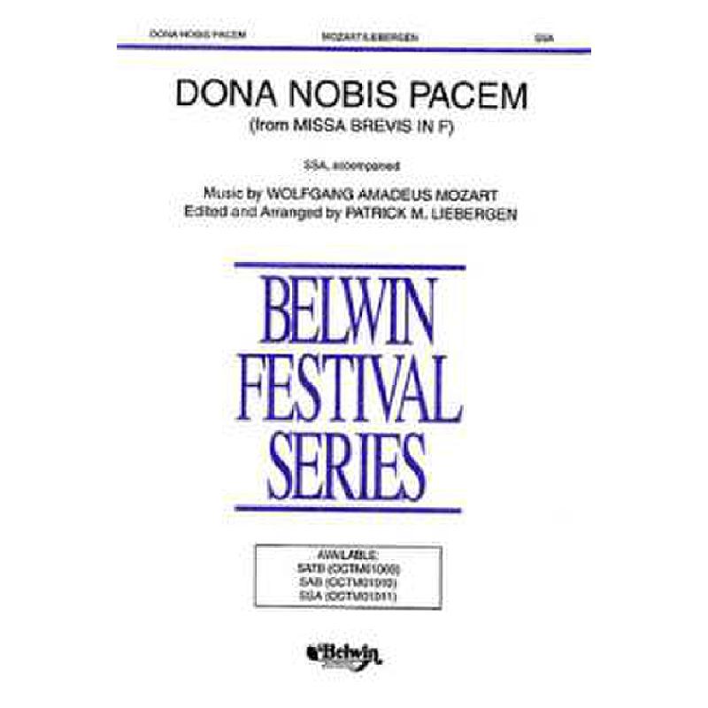 Titelbild für OCTM 01011 - DONA NOBIS PACEM (MISSA BREVIS IN F)