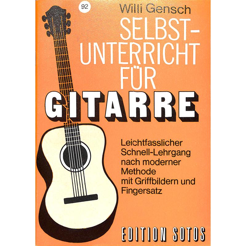 Selbstunterricht Fuer Gitarre Von Gensch Willi Emz 2153033 Noten