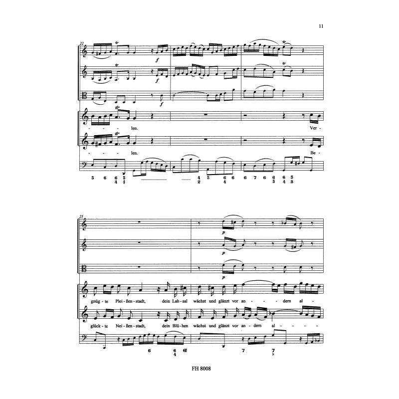 Notenbild für FH 8008 - HOCHZEITSKANTATE BWV 216 VERGNUEGTE PLEISSENSTADT