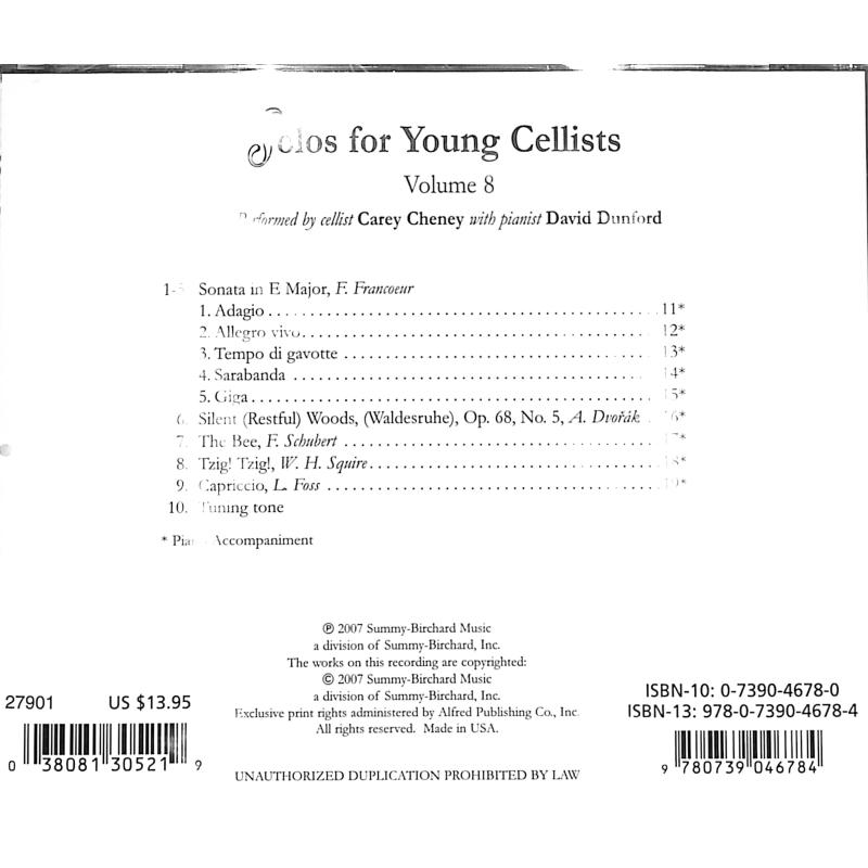 Notenbild für SBM 27901 - SOLOS FOR YOUNG CELLISTS 8