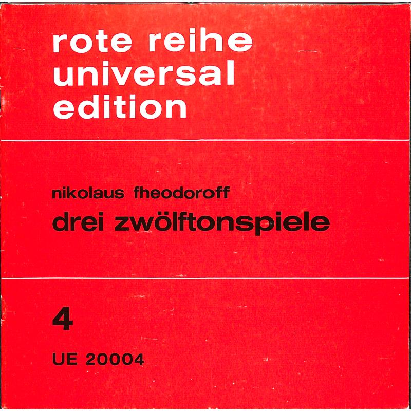 Titelbild für UE 20004 - 3 ZWOELFTONSPIELE FUER SPIELMUSIKGRUPPEN (1968)