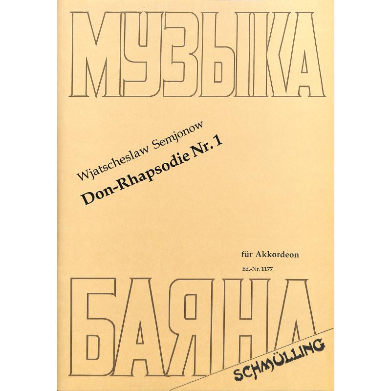 Titelbild für K 1177 - DON RHAPSODIE NR 1