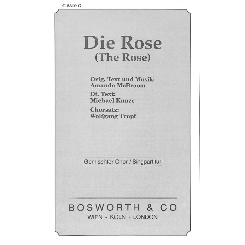 Titelbild für BOE -C2319G - THE ROSE (DIE ROSE)