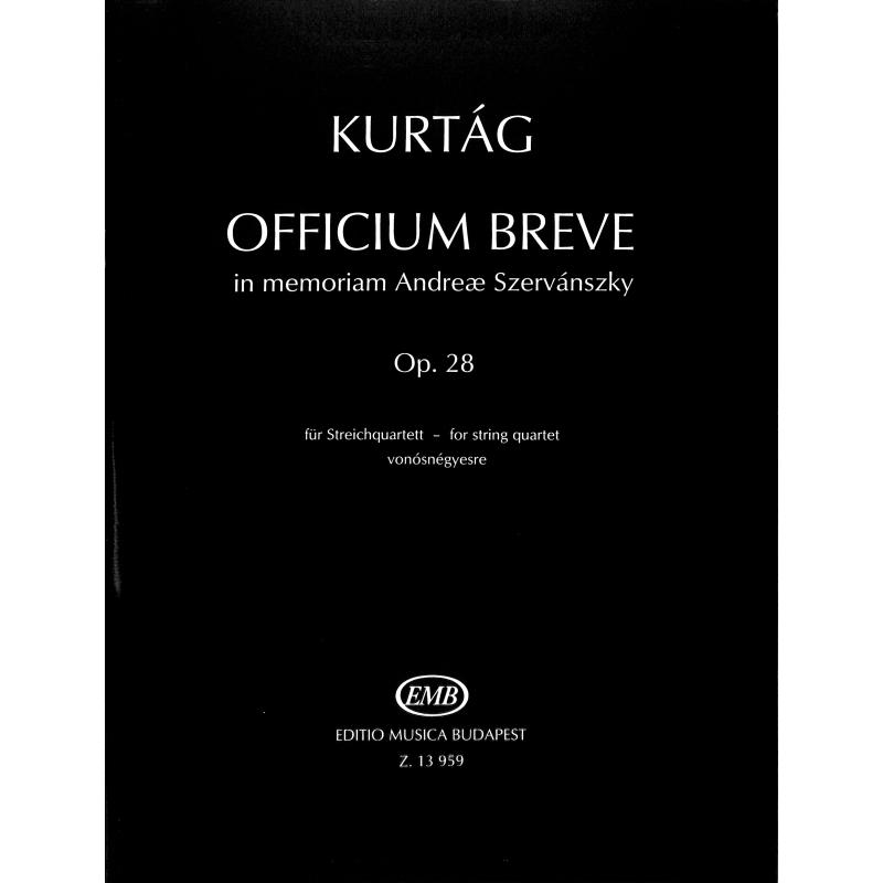 Titelbild für EMB 13959 - OFFICIUM BREVE OP 28