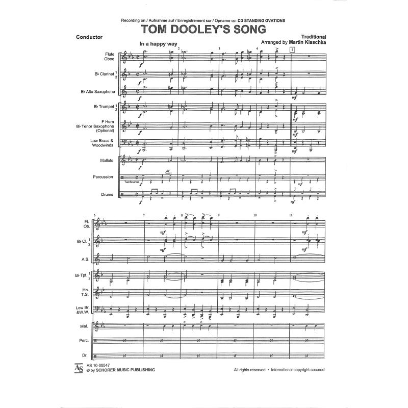 Titelbild für SCHORER 10-00547 - TOM DOOLEY'S SONG