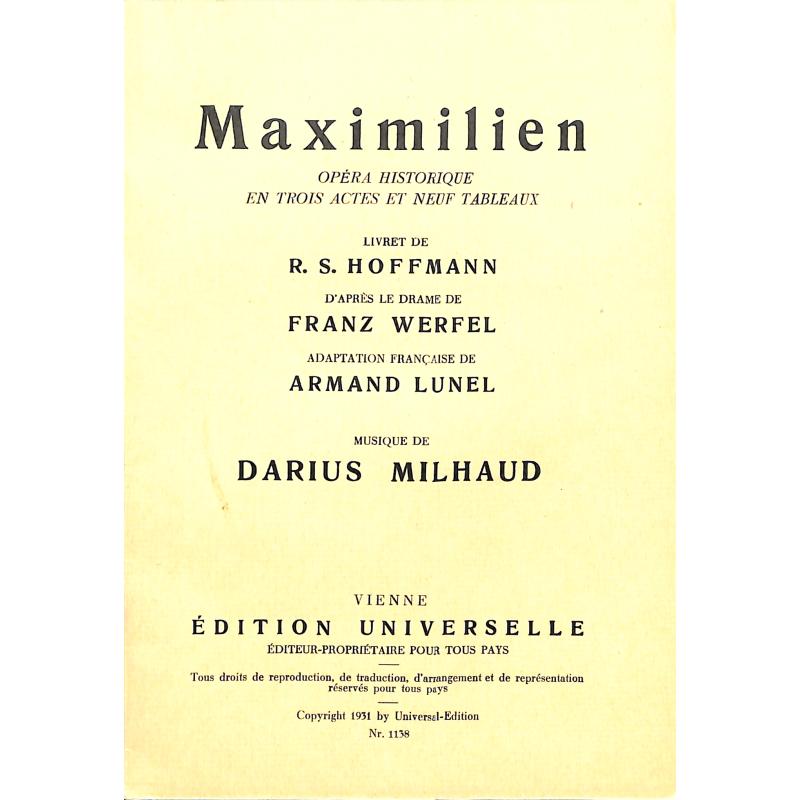 Titelbild für UE 1138 - MAXIMILIEN