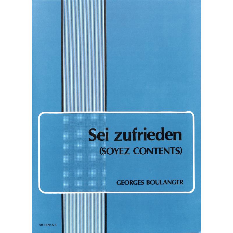 Titelbild für HELBLING .1479A - SEI ZUFRIEDEN