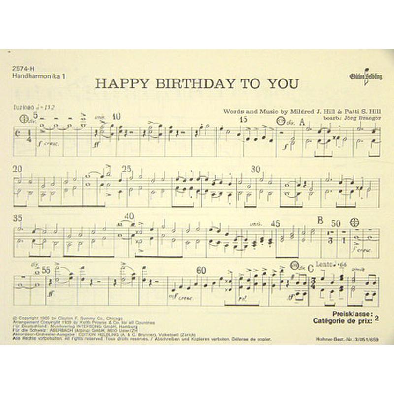 Titelbild für HELBLING .2574H-1 - HAPPY BIRTHDAY TO YOU
