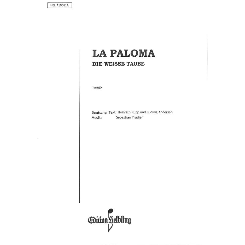 Titelbild für HELBLING A10081A - LA PALOMA