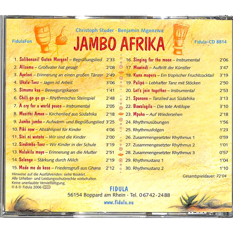 Notenbild für FIDULA 8814 - JAMBO AFRIKA