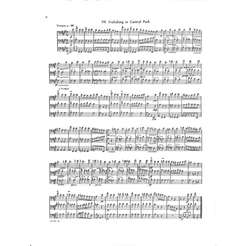 Notenbild für MUSICUS 17576-10 - MANHATTAN VIGNETTES - MODERN TRIOS