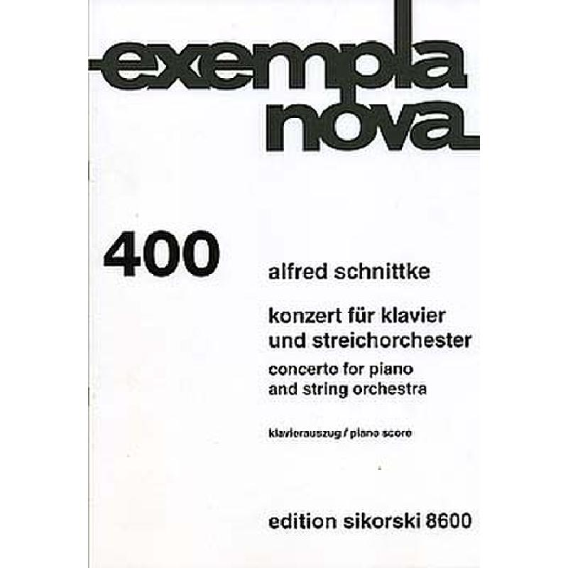 Titelbild für SIK 8600 - KONZERT FUER KLAVIER UND STREIC