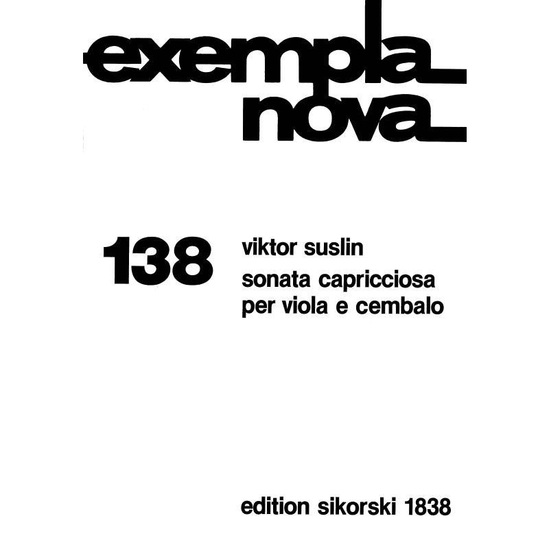 Titelbild für SIK 1838 - SONATA CAPRICCIOSA