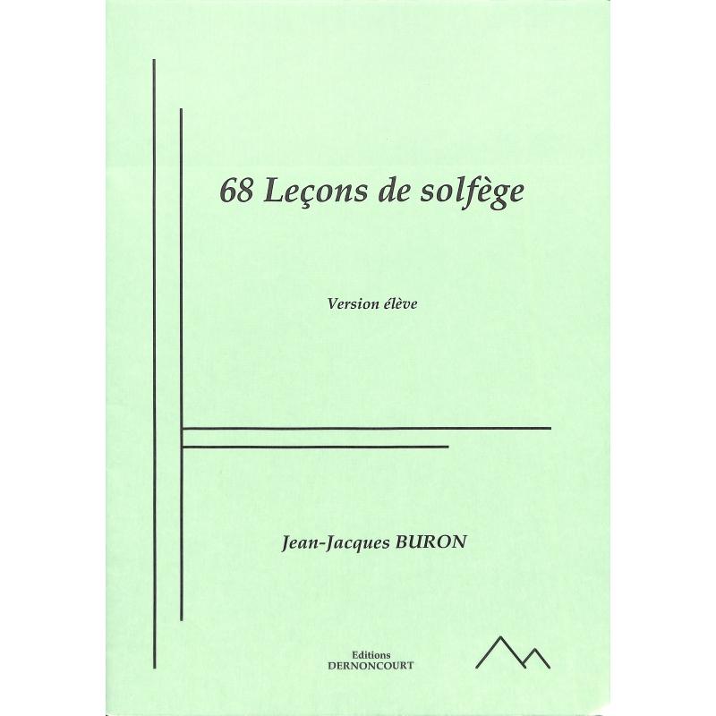Titelbild für BUR 68 - 68 LECONS DE SOLFEGE SANS ACCOMPAGNEMENT