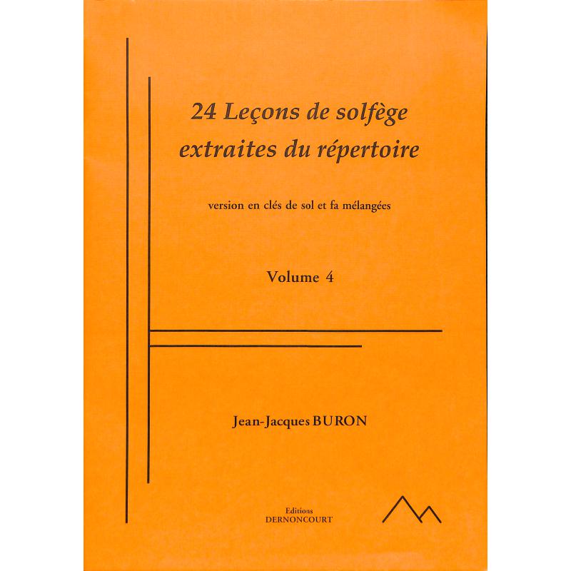 Titelbild für BUR 24 - 24 LECONS DE SOLFEGE EXTRAITES DU REPERTOIRE 4 VERSION EN CLES DE