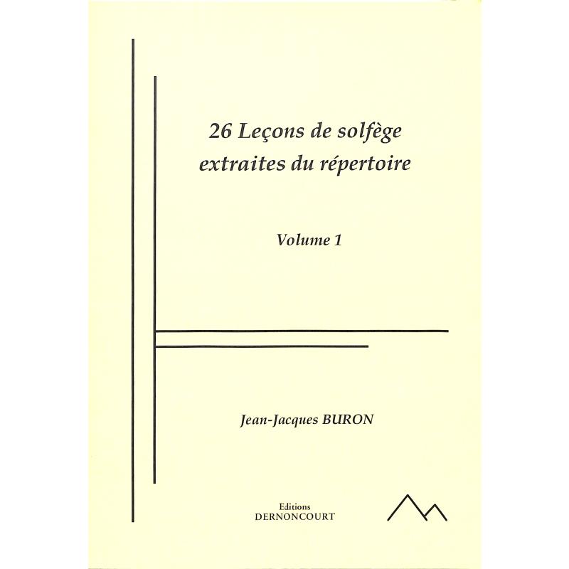 Titelbild für BUR 26 - 26 LECONS DE SOLFEGE EXTRAITES DU REPERTOIRE 1 SANS ACCOMPAGNEMEN