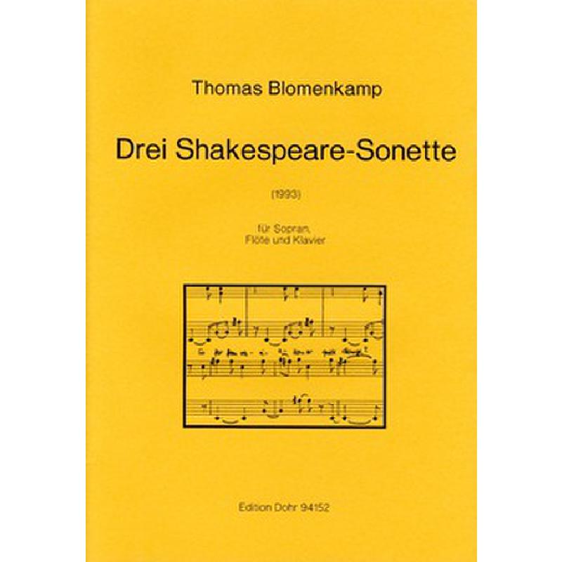 Titelbild für DOHR 94152 - 3 SHAKESPEARE SONETTE