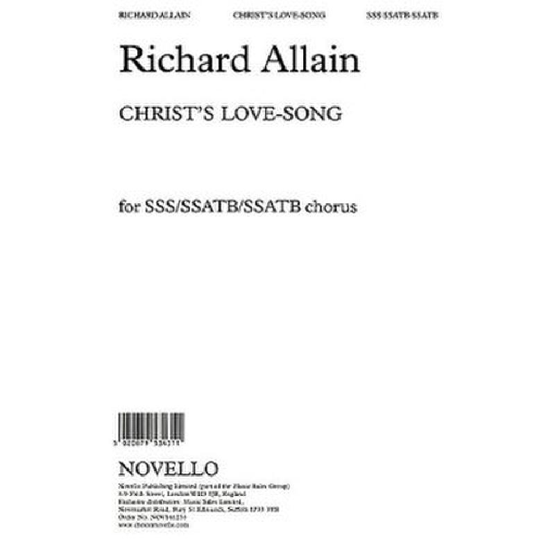 Titelbild für MSNOV 161238 - CHRIST'S LOVE SONG