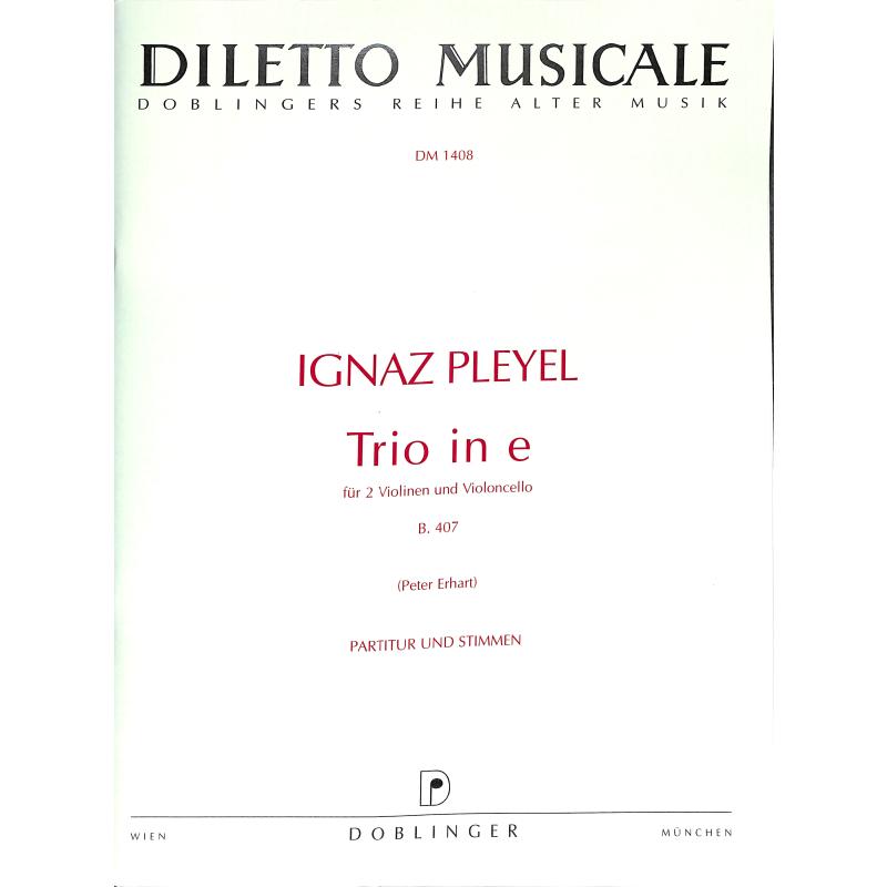 Titelbild für DM 1408 - TRIO E-MOLL B 407