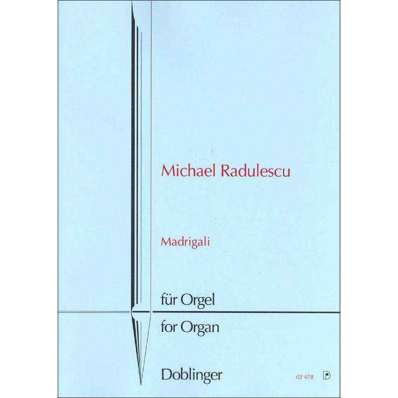 Titelbild für DO 02478 - MADRIGALI