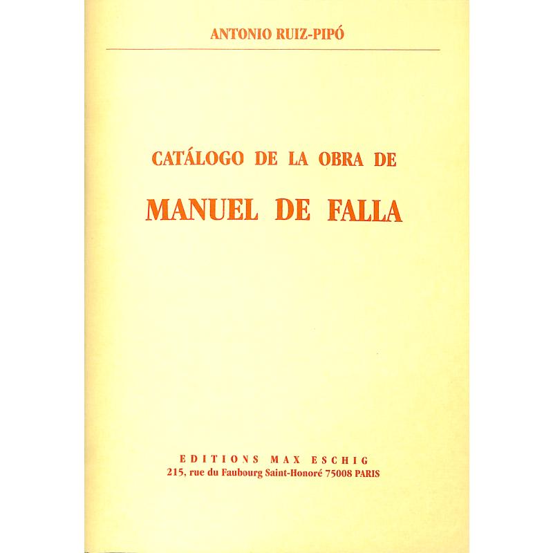 Titelbild für ME 9394 - CATALOGO DE LA OBRA DE MANUAL DE FALLA