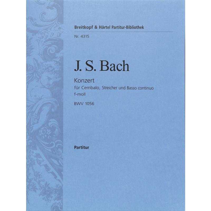 Titelbild für EBPB 4315 - KONZERT F-MOLL BWV 1056