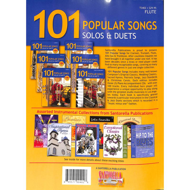 Notenbild für SANTOR -TS402 - 101 POPULAR SONGS SOLOS + DUETS