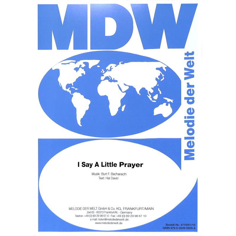 Titelbild für MDW 4719-01-10 - I SAY A LITTLE PRAYER
