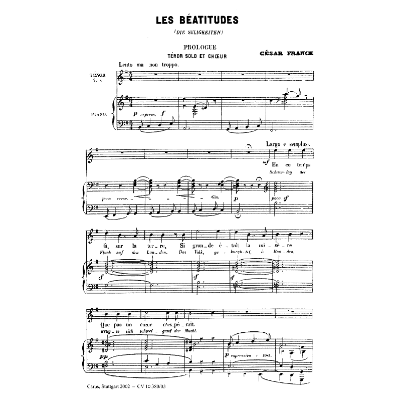 Notenbild für CARUS 10380-03 - LES BEATITUDES