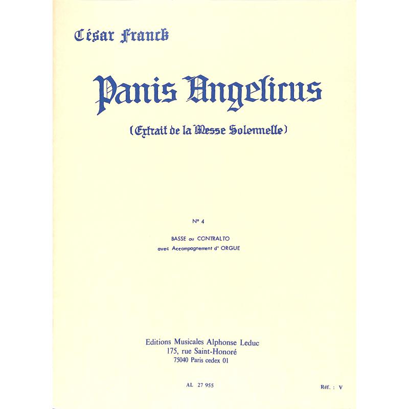 Titelbild für AL 27955 - PANIS ANGELICUS F-DUR (MESSE SOLENNELLE)