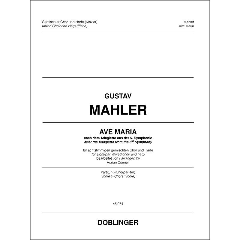 Titelbild für DO 45974 - AVE MARIA NACH DEM ADAGIETTO AUS SINFONIE 5