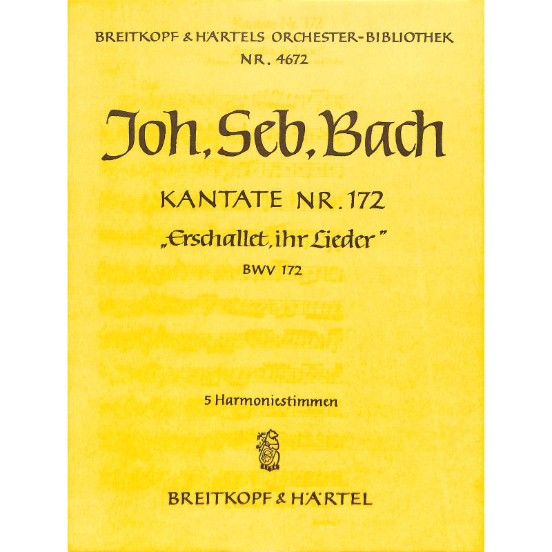 Titelbild für EBOB 4672-HARM - KANTATE 172 ERSCHALLET IHR LIEDER BWV 172
