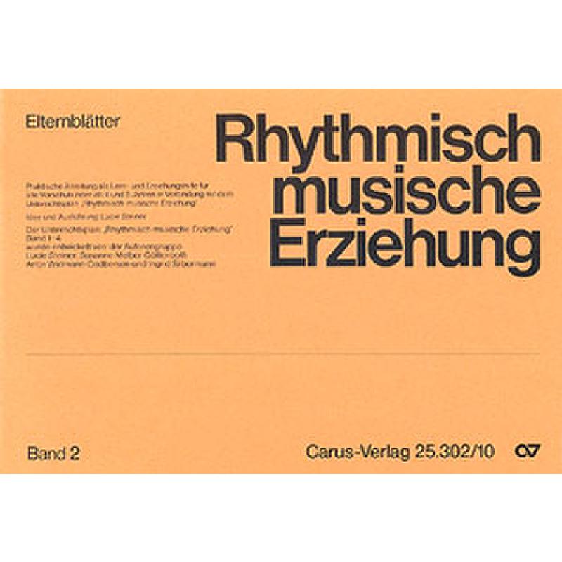 Titelbild für CARUS 25302-10 - RHYTHMISCH MUSISCHE ERZIEHUNG 2