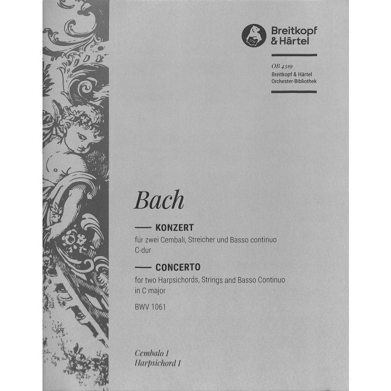 Titelbild für EBOB 4319-CEMB1 - KONZERT C-DUR BWV 1061 - 2 CEMB