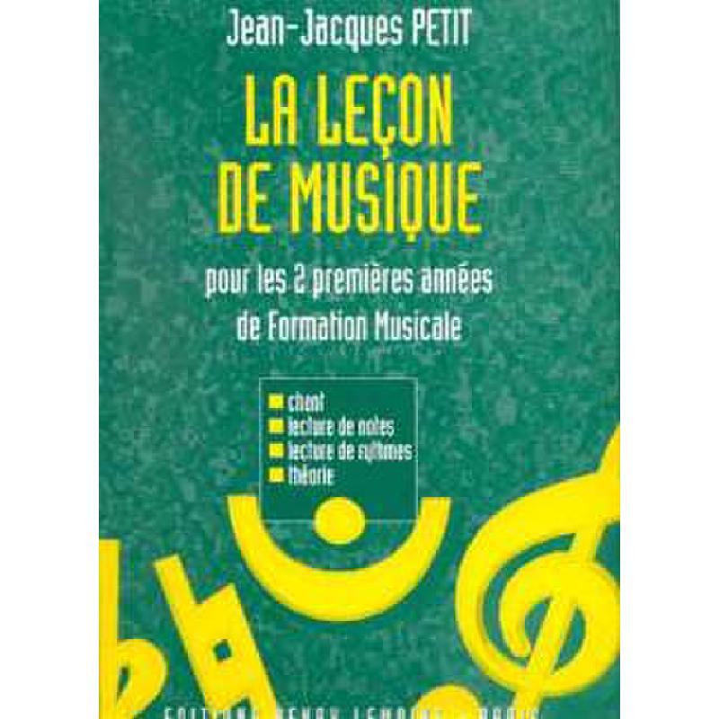 Titelbild für LEMOINE 24693 - LECON DE MUSIQUE 1ERE + 2EME ANNEES