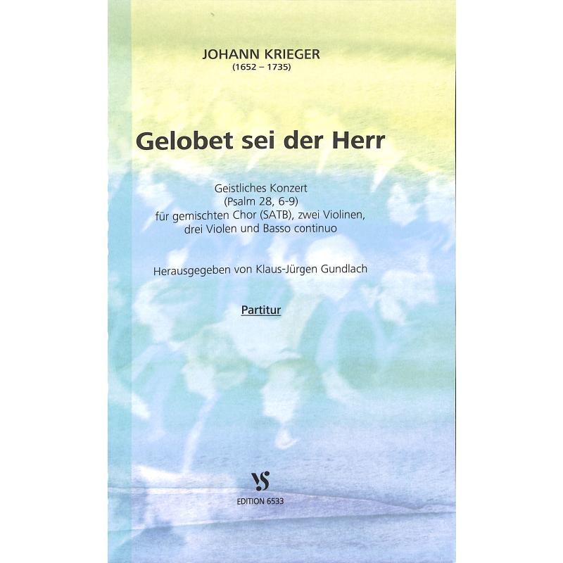 Titelbild für VS 6533 - GELOBET SEI DER HERR - GEISTLICHES KONZERT