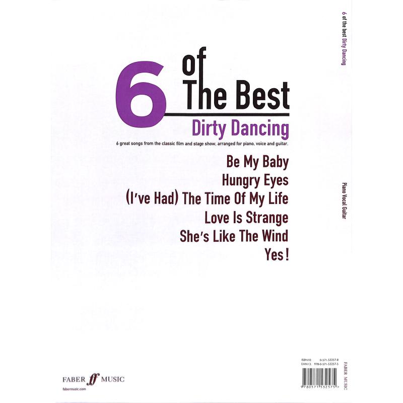 Notenbild für ISBN 0-571-53257-8 - 6 OF THE BEST - DIRTY DANCING