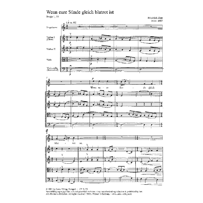 Titelbild für CARUS 5172-00 - 2 GEISTLICHE GESAENGE AUS OP 45