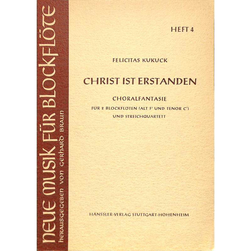 Titelbild für CARUS 11104-00 - CHRIST IST ERSTANDEN - CHORALFANTASIE