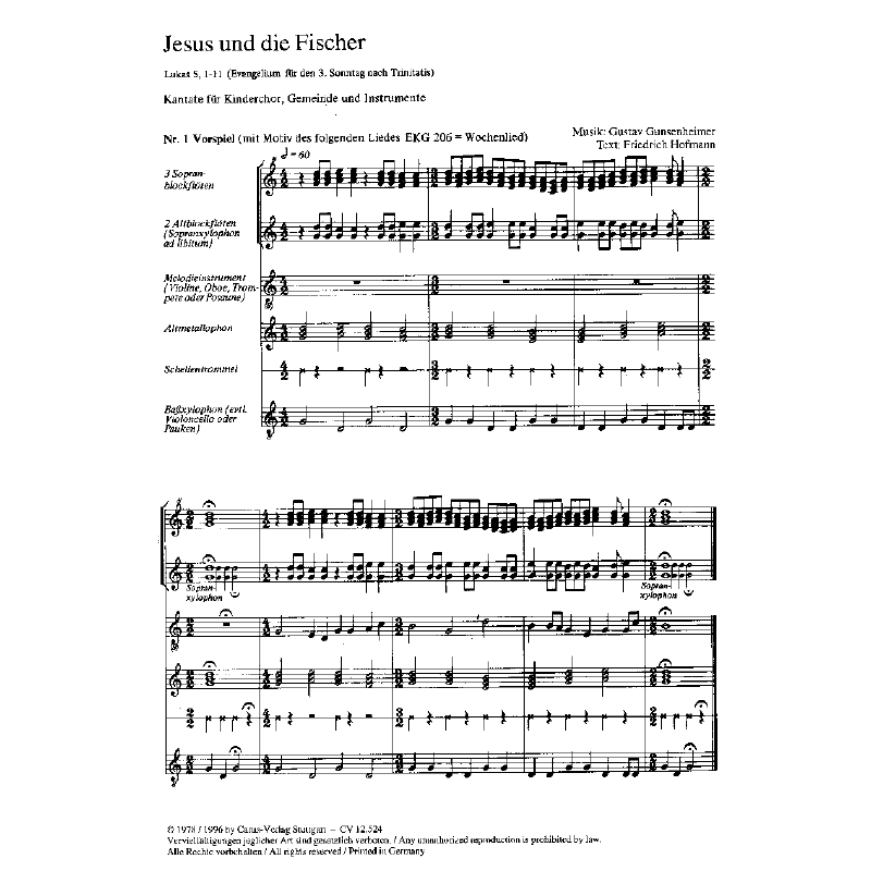 Titelbild für CARUS 12524-00 - JESUS UND DIE FISCHER