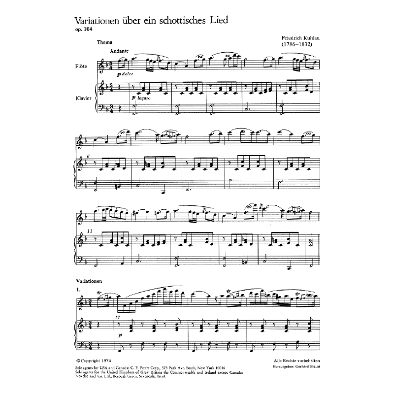 Titelbild für CARUS 16027-00 - VARIATIONEN UEBER EIN SCHOTTISCHES LIED OP 104