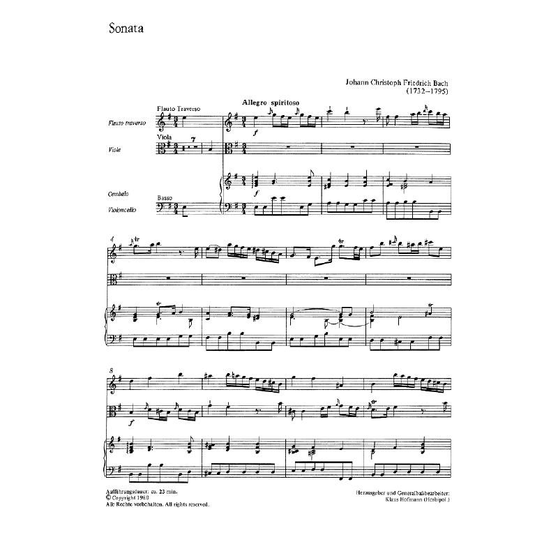 Notenbild für CARUS 34301-00 - TRIOSONATE E-MOLL