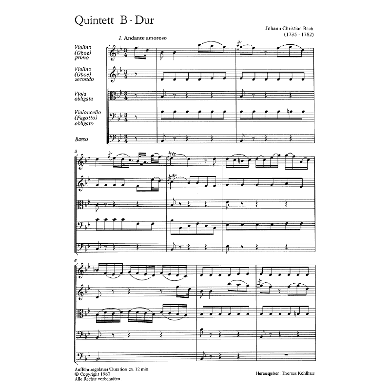 Notenbild für CARUS 38401-00 - QUINTETT B-DUR