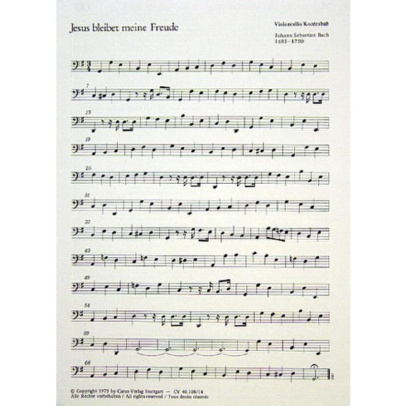 Titelbild für CARUS 40108-14 - JESUS BLEIBET MEINE FREUDE (KANTATE BWV 147)