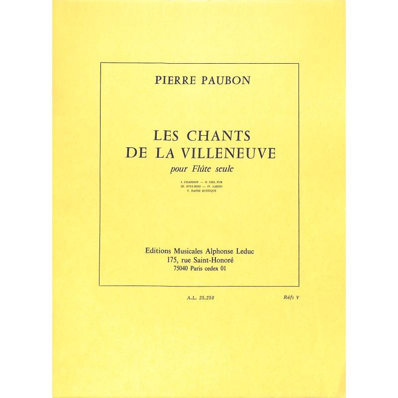 Titelbild für AL 25250 - LES CHANTS DE LA VILLENEUVE