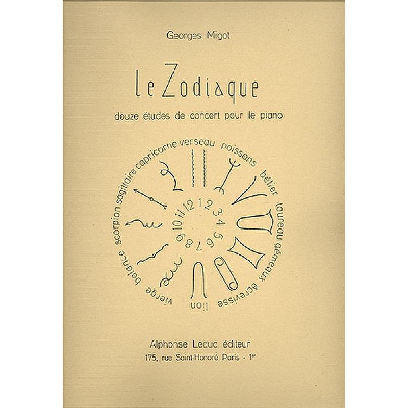 Titelbild für AL 18135 - LE ZODIAQUE - 12 ETUDES DE CONCERT  DOUZE