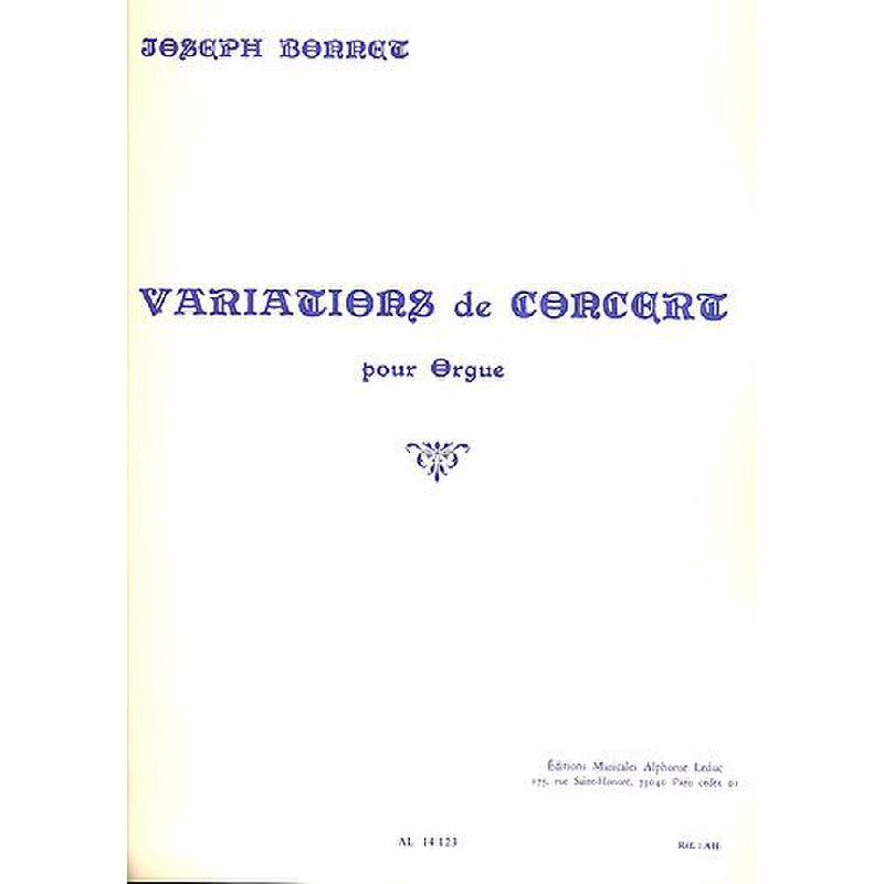 Titelbild für AL 14123 - VARIATIONS DE CONCERT