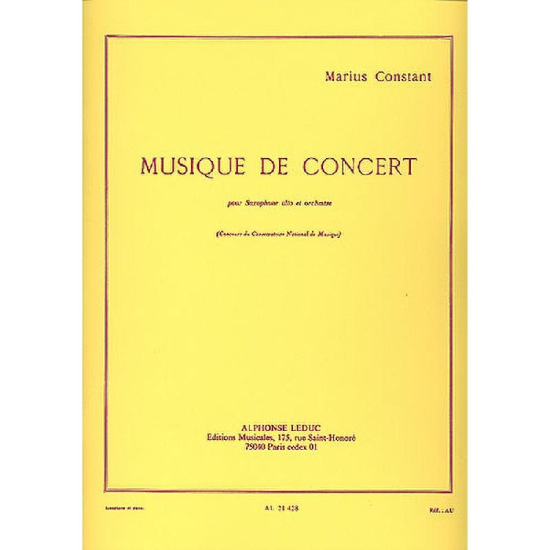 Titelbild für AL 21428 - MUSIQUE DE CONCERT