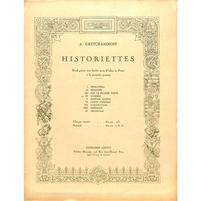 Titelbild für AL 18939 - L'OMBRE - HISTORIETTES OP 118/4
