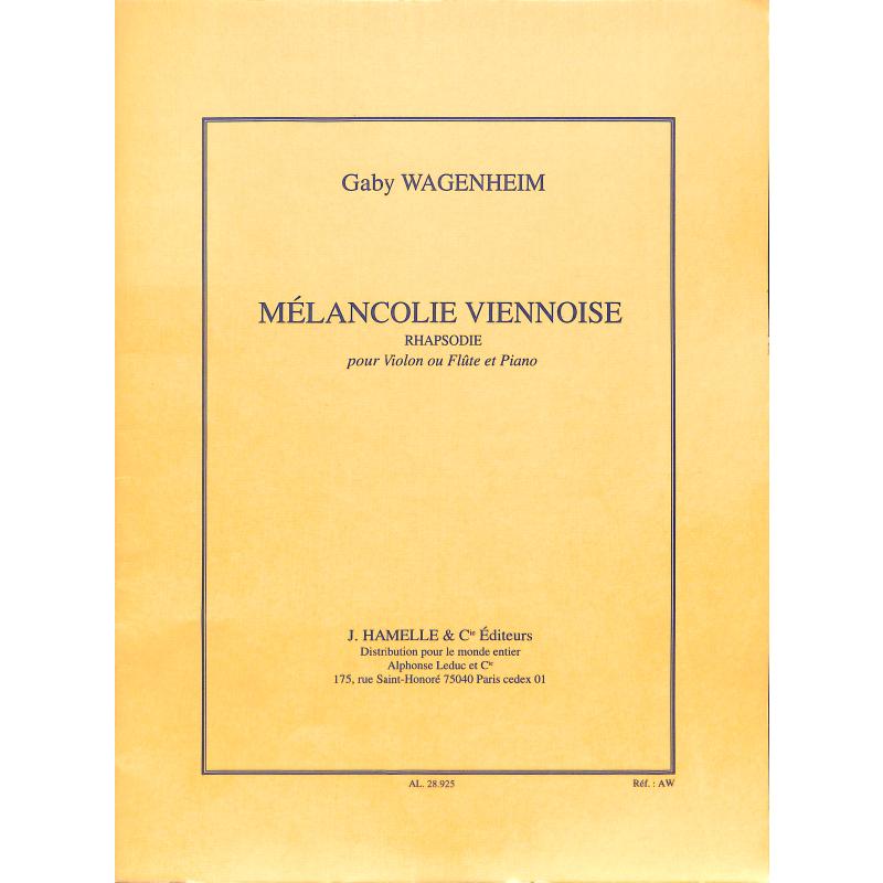 Titelbild für AL 28925 - MELANCOLIE VIENNOISE